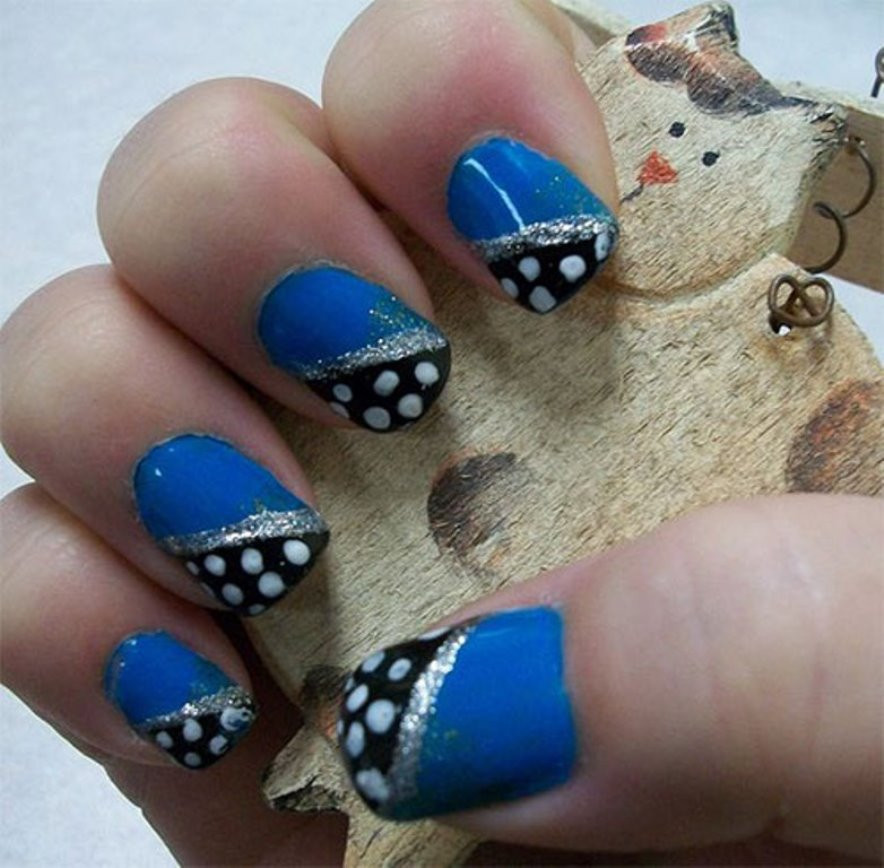 Blue And Black Nail Designs
 Black and White Nails