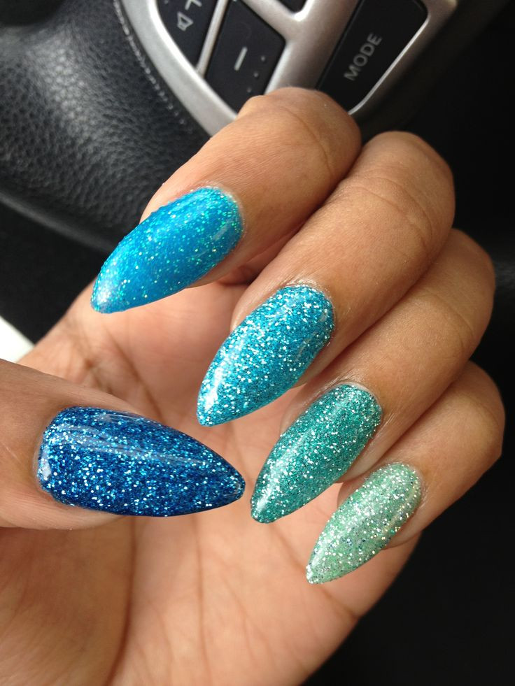 Blue And Glitter Nails
 Best 25 Blue glitter nails ideas on Pinterest