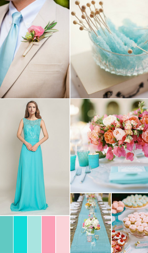 Blue And Pink Wedding Colors
 Top 5 Wedding Color Ideas In Shades Blue And Green