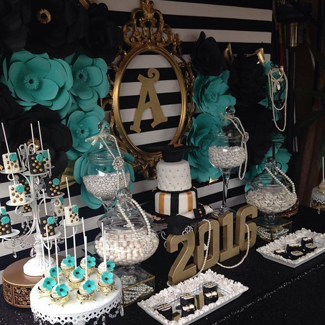 Blue And White Graduation Party Ideas
 Had to share again this Dessert Table styled by