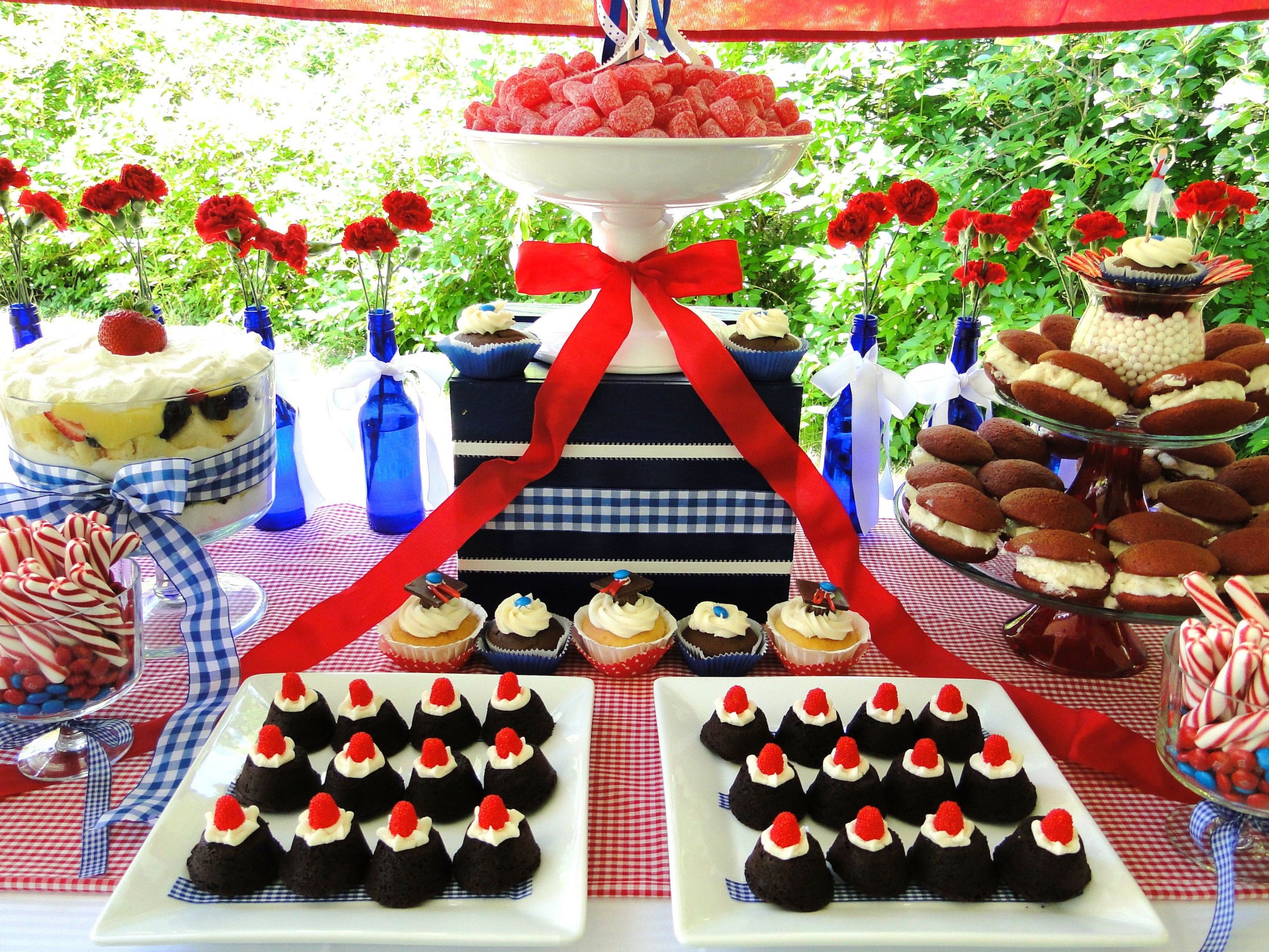 Blue And White Graduation Party Ideas
 Red White & Blue Graduation Table