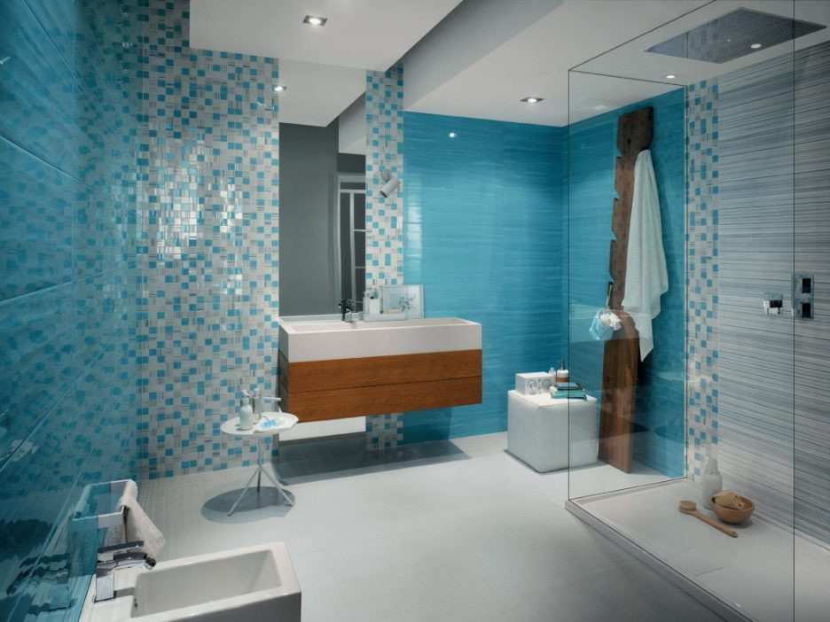 Blue Bathroom Decor
 Modern blue bathroom catalog decor ideas tiles