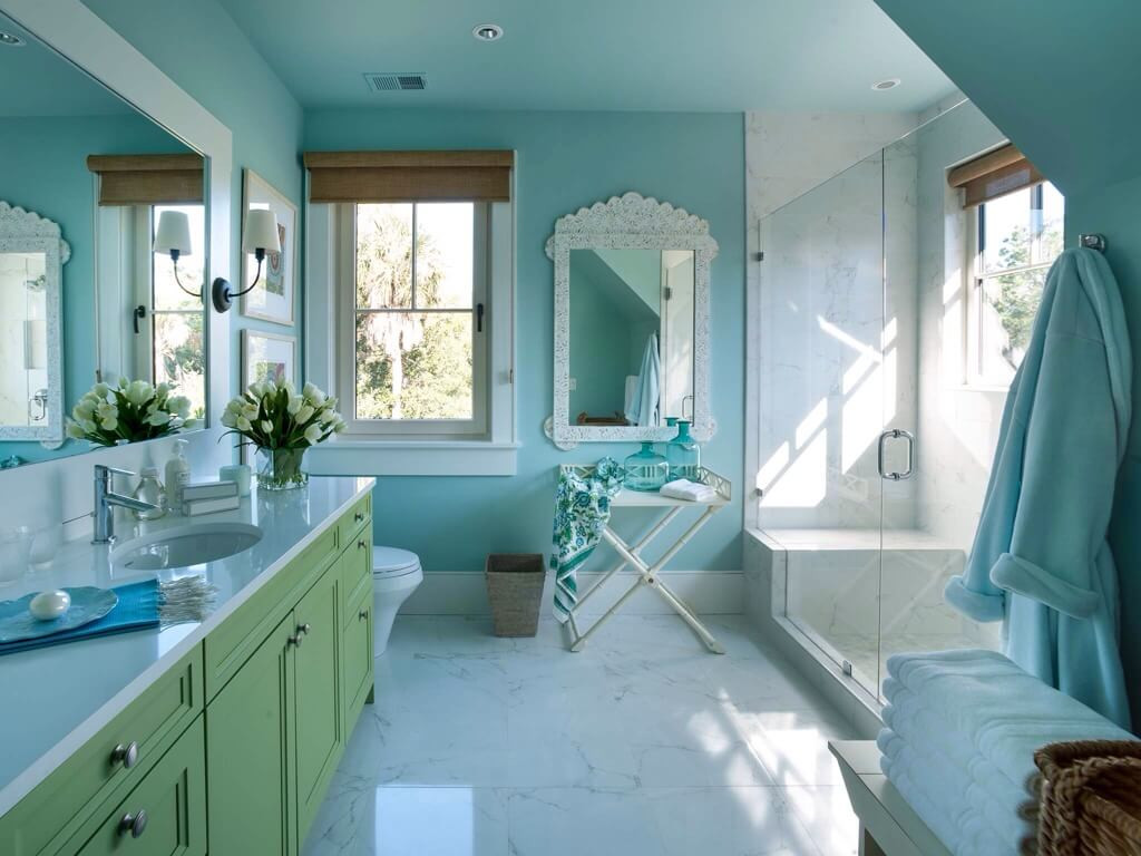 Blue Bathroom Walls
 27 Cool Blue Master Bathroom Designs and Ideas