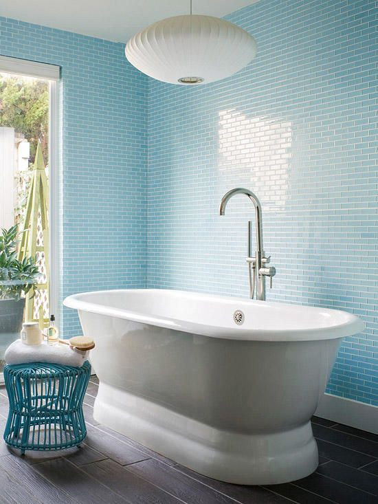Blue Bathroom Walls
 25 Ways To Use Blue In Your Bathroom With Style DigsDigs