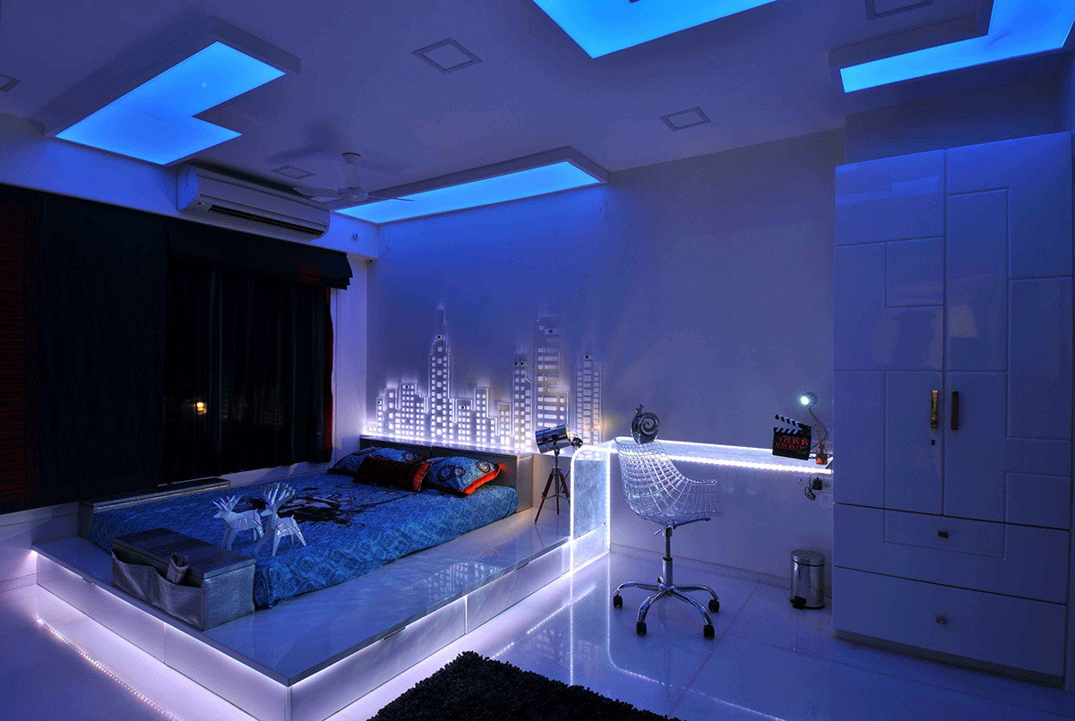 Blue Bedroom Lights
 30 Buoyant Blue Bedrooms That Add Tranquility and Calm to