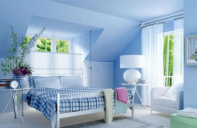 Blue Bedroom Lights
 Light Blue Bedroom Decorating Ideas for Brighter