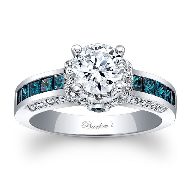 Blue Diamond Wedding Band
 Barkevs Blue Diamond Engagement Ring 6452LBD
