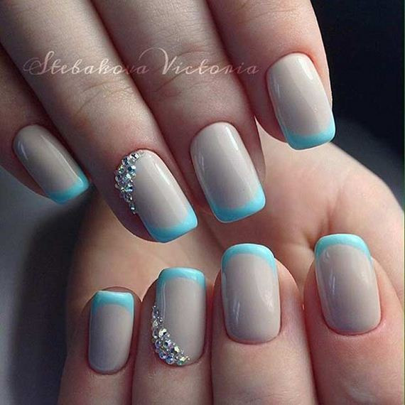 Blue French Tip Nail Designs
 Amazing French Tip Nail Designs