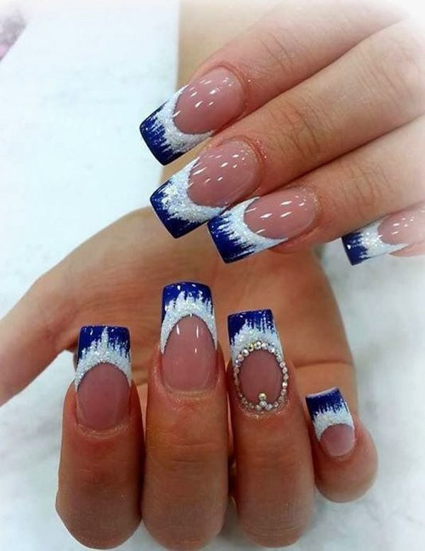 Blue French Tip Nail Designs
 29 Adorable Blue Nail Designs for 2018 Pretty Designs