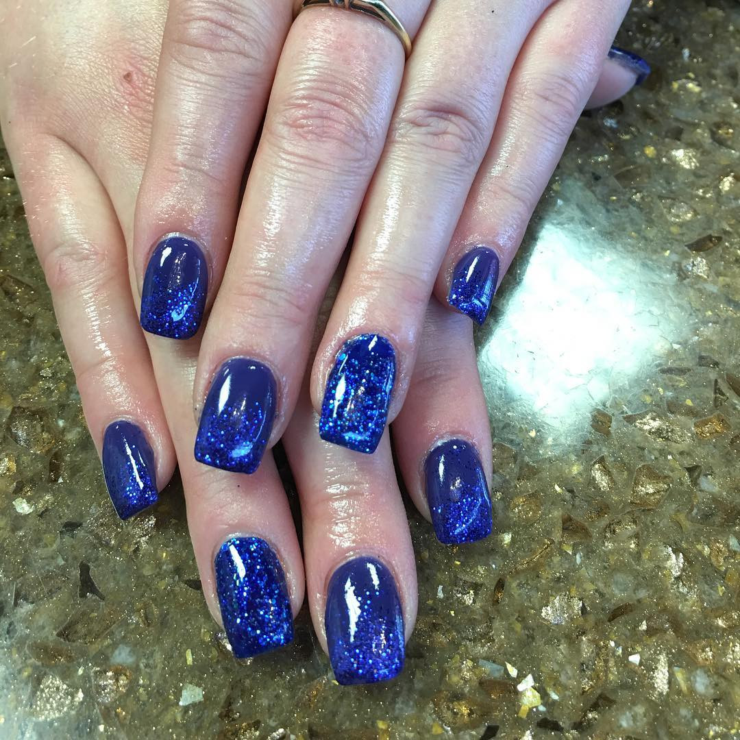 Blue Glitter Nails
 21 Royal Blue Nail Art Designs Ideas