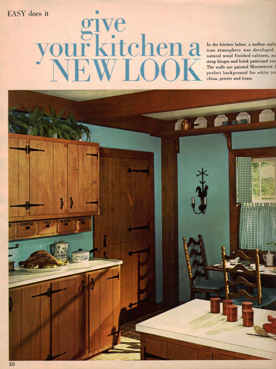 Blue Kitchen Wall Decor
 1960s decorating style 16 pages of painting ideas from