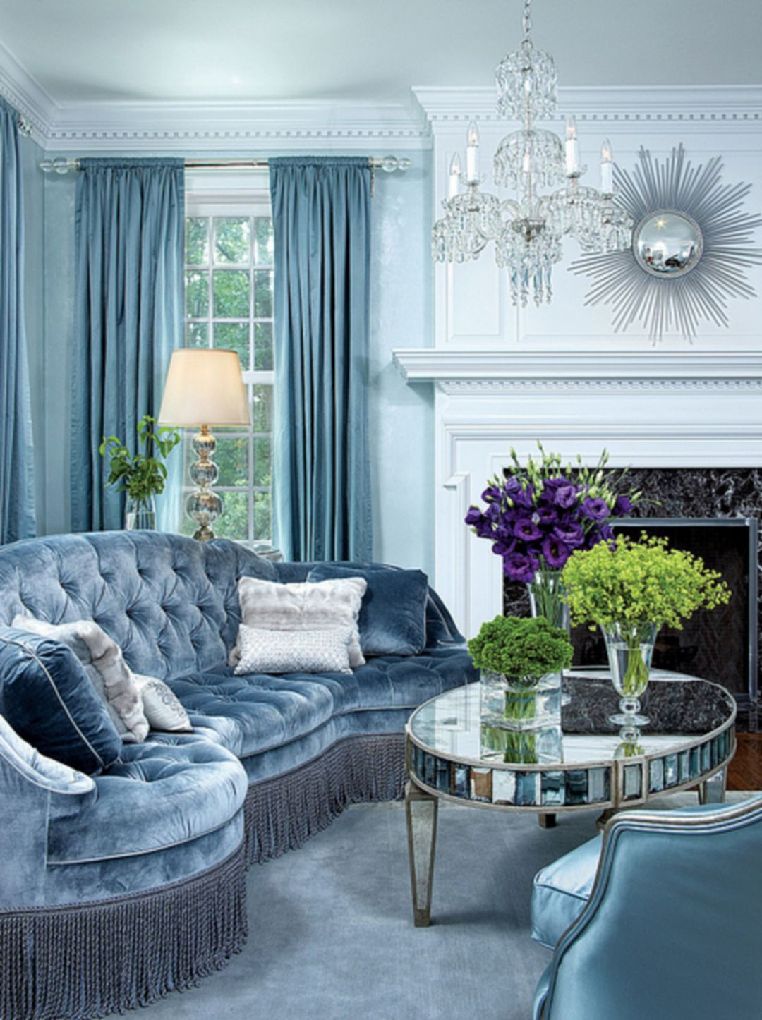 Blue Living Room Decor
 35 Stunning Ice Blue Living Room Design Ideas For