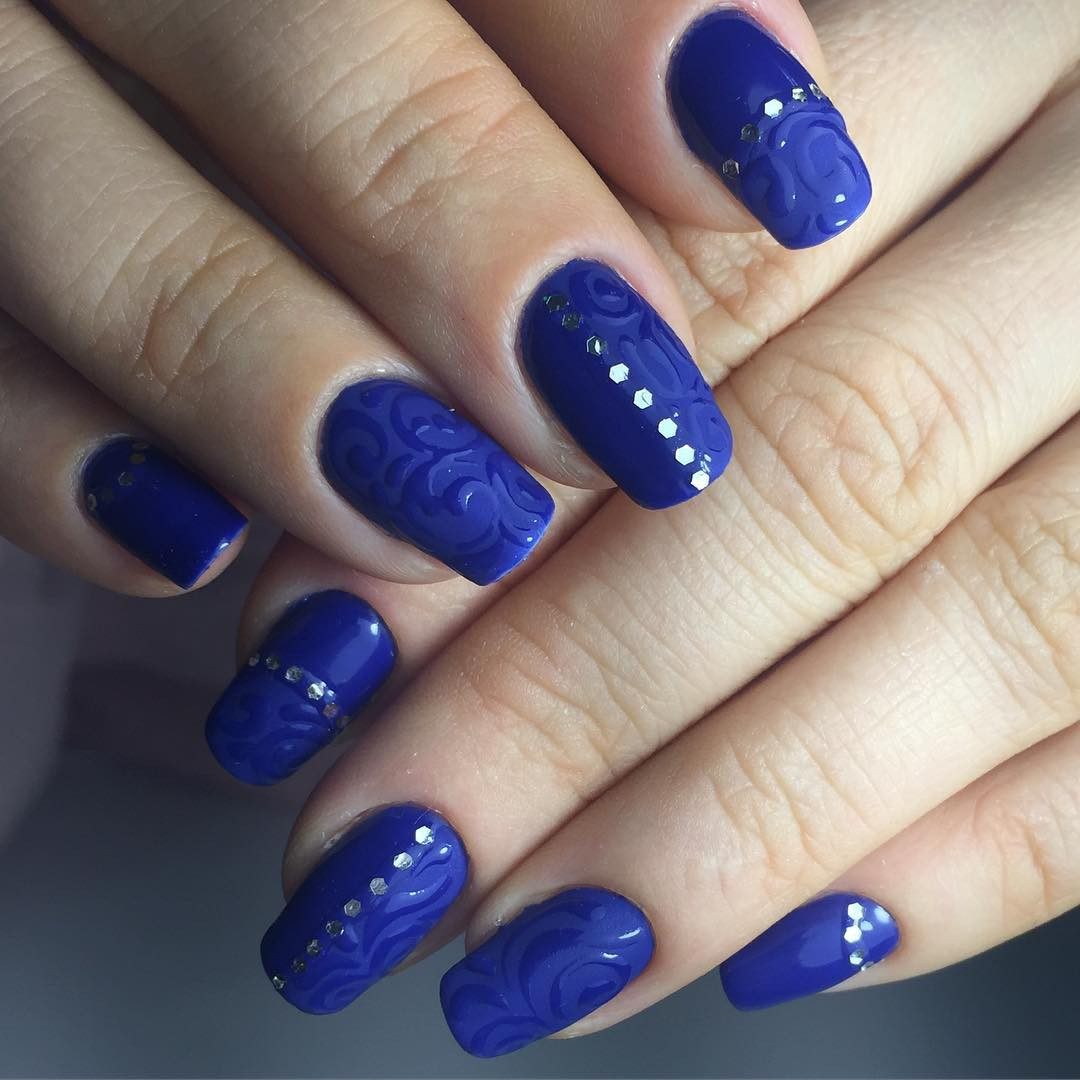 Blue Nail Ideas
 25 Dark Blue Nail Art Designs Ideas