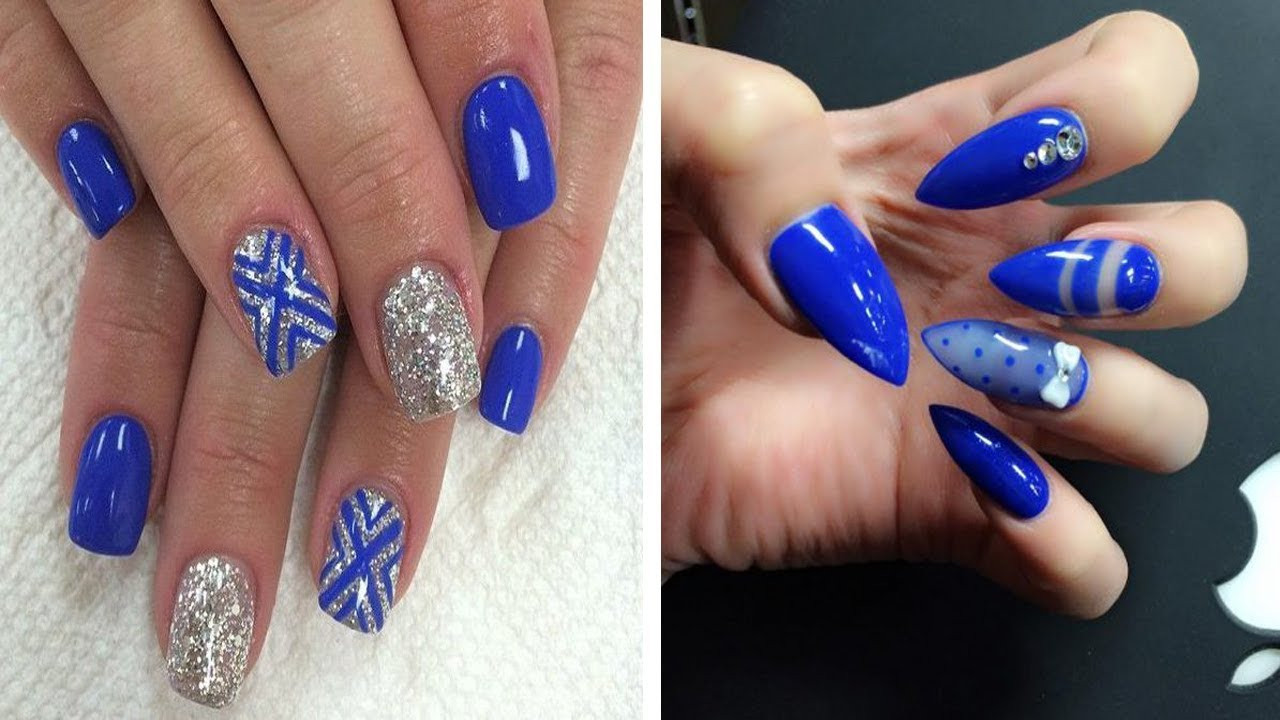 Blue Nail Ideas
 50 Royal Blue Nail Art Designs and Ideas