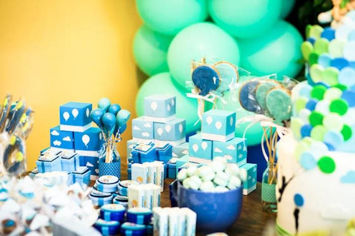 Blue Themed Birthday Party Ideas
 Kara s Party Ideas Green and Blue Balloon Themed Birthday