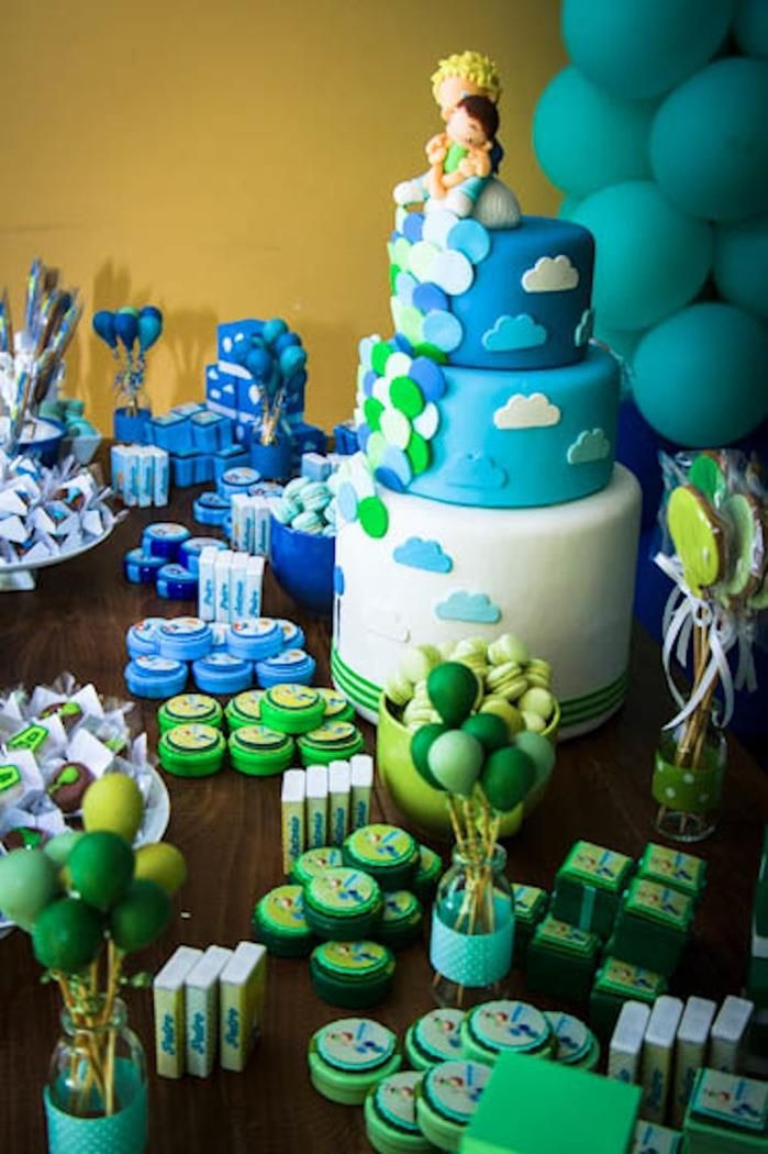 Blue Themed Birthday Party Ideas
 Green and Blue Balloon Themed Birthday Party with Lots of