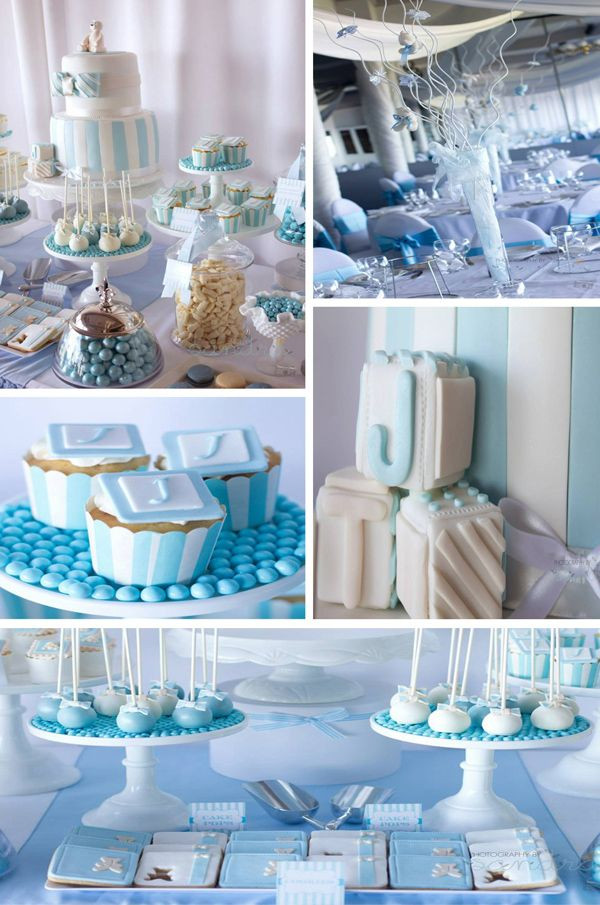 Blue Themed Birthday Party Ideas
 Blue Christening First Birthday Party Planning Ideas