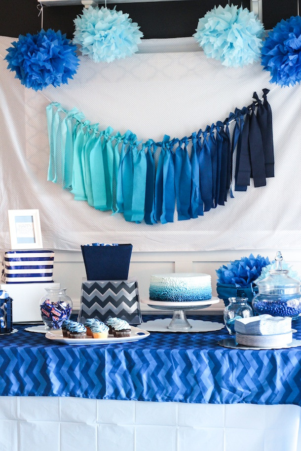 Blue Themed Birthday Party Ideas
 DIY Details Blue Ombre Party Decor
