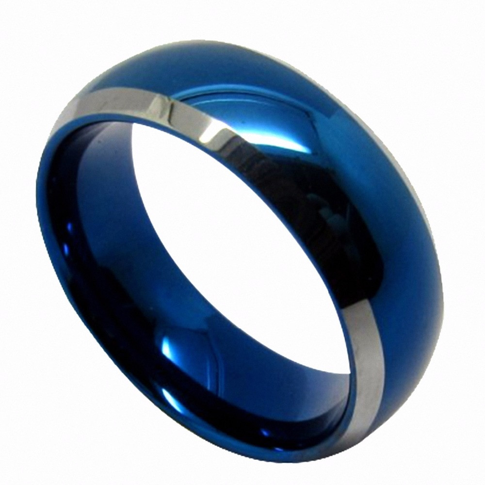 Blue Tungsten Wedding Bands
 Aliexpress Buy Blue Tungsten Wedding Rings 6mm 8mm