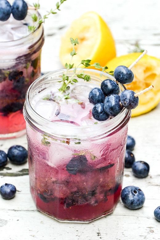 Blueberry Vodka Drinks
 Lemon Thyme and Blueberry Vodka Fizz