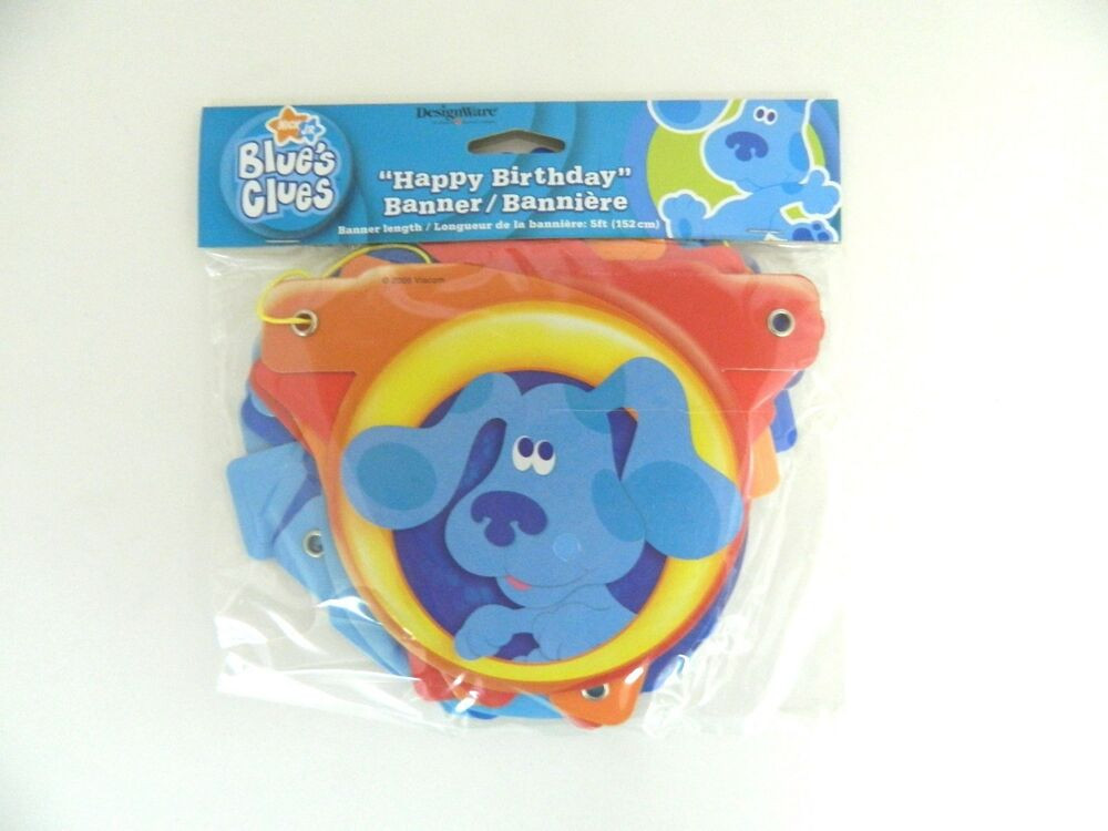 Blues Clues Birthday Party Supplies
 BLUES CLUES "HAPPY BIRTHDAY" BANNER 5 ft PARTY SUPPLIES