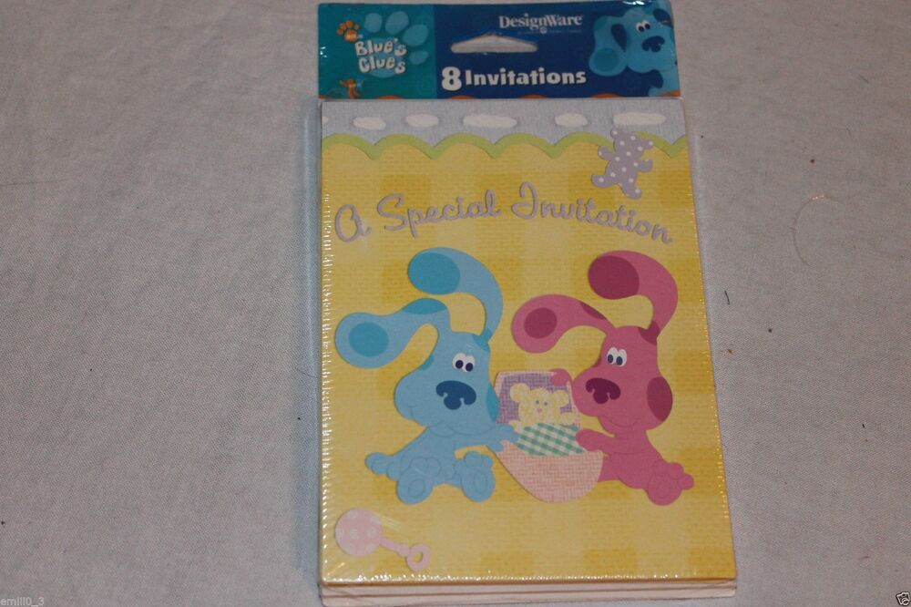 Blues Clues Birthday Party Supplies
 NEW BLUES CLUES 1ST BIRTHDAY 8 INVITATIONS PARTY SUPPLIES