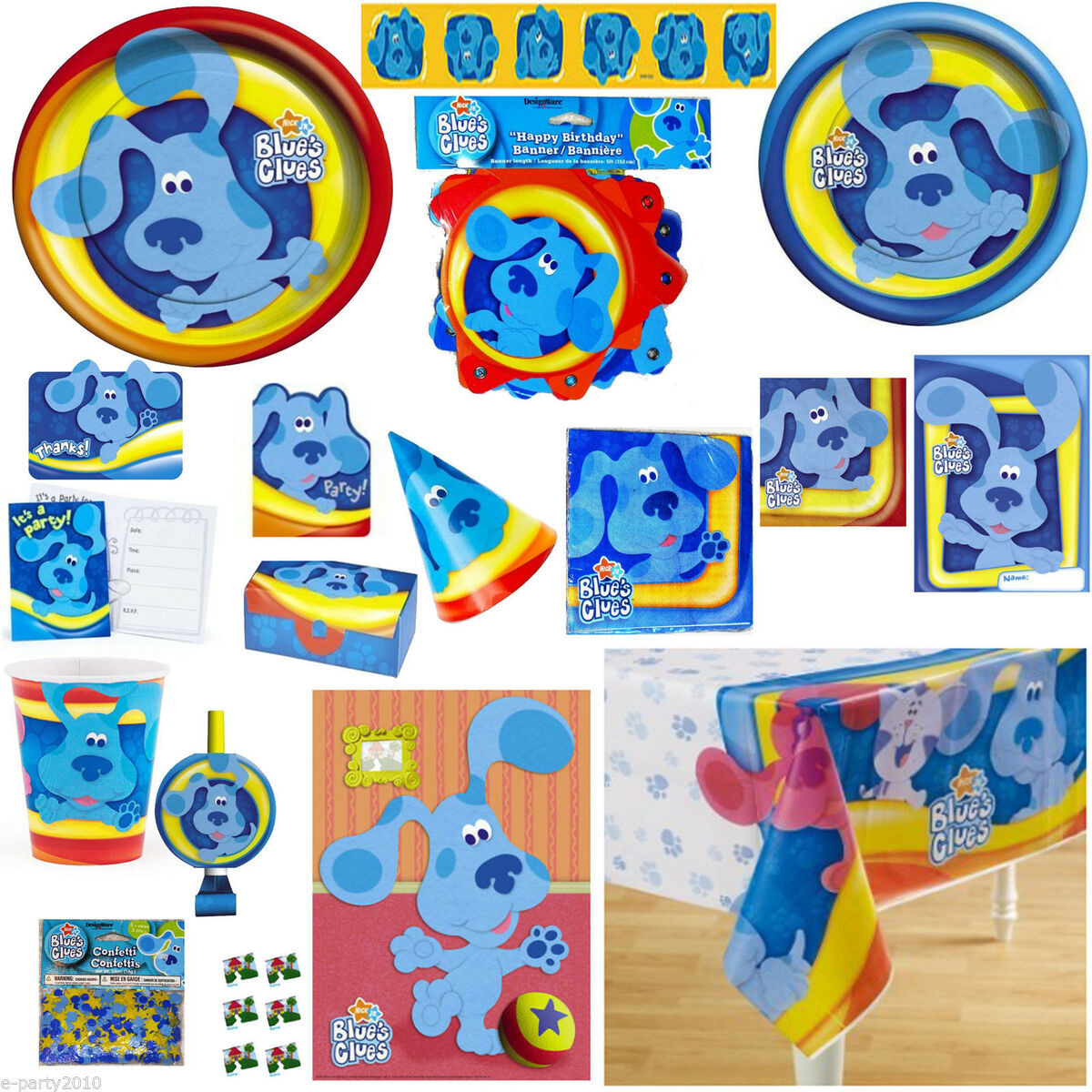 Blues Clues Birthday Party Supplies
 Vintage Blues Clues Birthday Party Supplies Pick 1 or Many