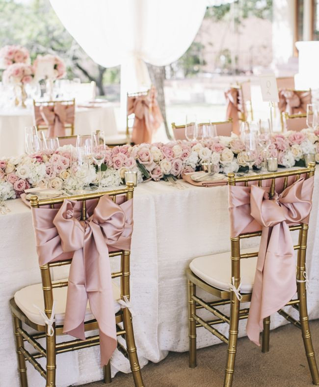 Blush Wedding Decor
 Blush pink wedding inspiration ideas