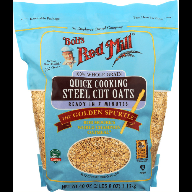 Bob'S Red Mill Quick Cooking Steel Cut Oats
 Bob s Red Mill Quick Cooking Steel Cut Oats 40 oz Pkg