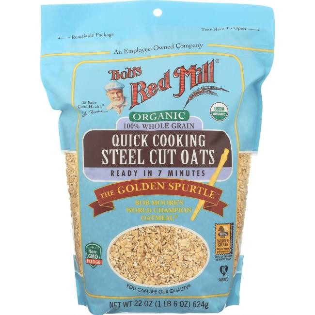 Bob'S Red Mill Quick Cooking Steel Cut Oats
 Bob s Red Mill Organic Quick Cooking Steel Cut Oats 22 oz
