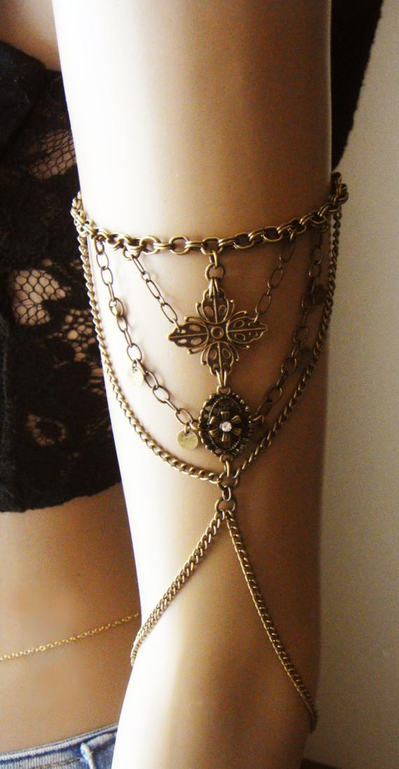 Body Jewelry Arm
 Chain Armlet Shoulder armor chain shoulder jewelry Shoulder