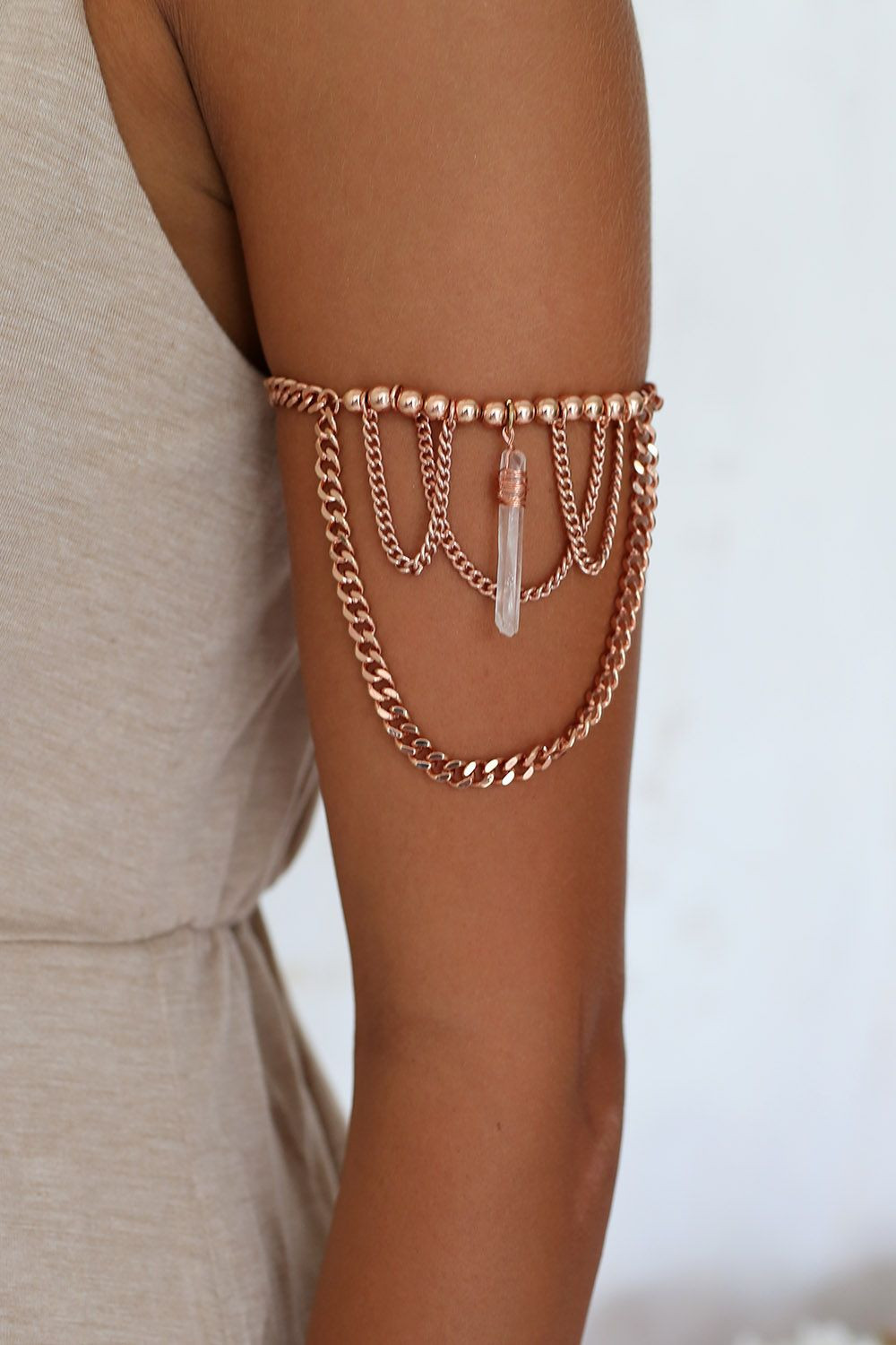 Body Jewelry Arm
 Sabo Skirt Rose Gold Arm Chain