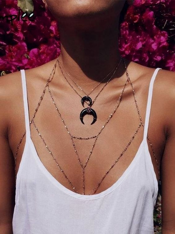 Body Jewelry Coachella
 Instagram lumontoyaa Boho chain body chain