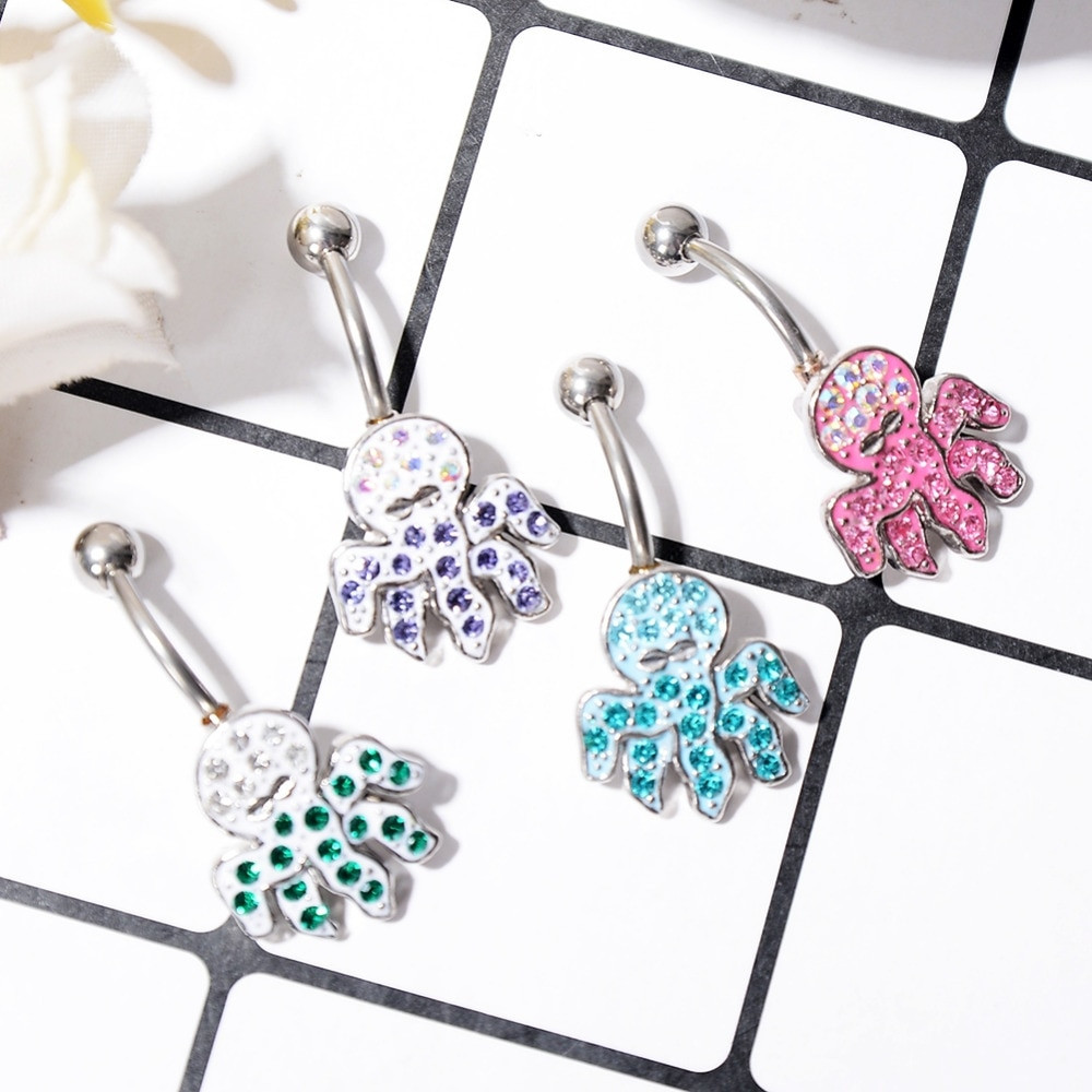 Body Jewelry Design
 1 Pc Crystal New Fashion Design Surgical Steel Piercing