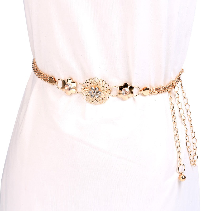 Body Jewelry Diamond
 Golden Waist Belt Diamond Inlay Body Jewelry Waist Chain