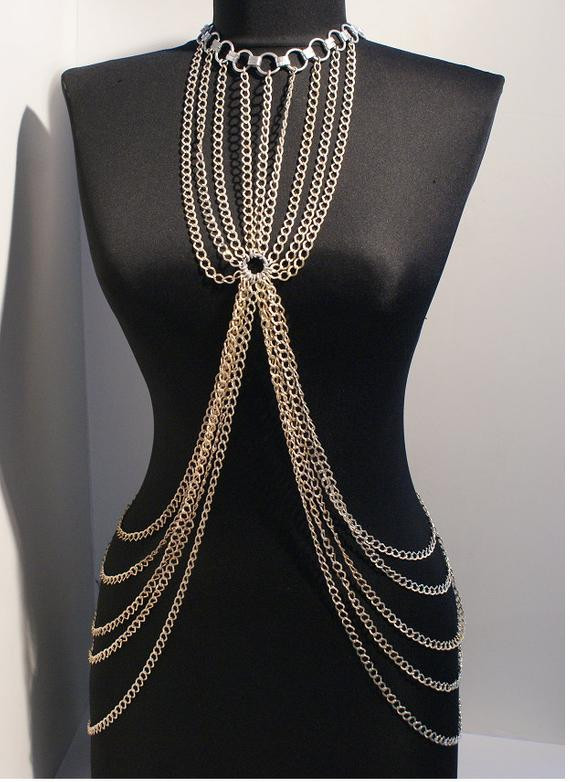 Body Jewelry Necklace
 silver body chain necklace chain fashion body jewelry