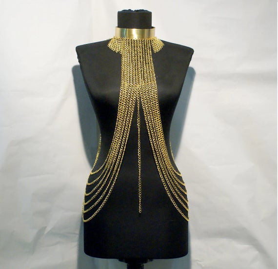Body Jewelry Necklace
 gold body chain body chain necklace body jewelry body