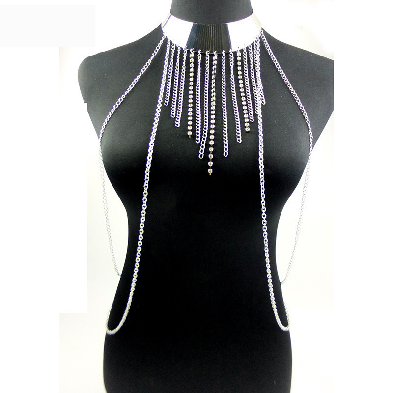 Body Jewelry Necklace
 New Fashion Simple e Piece Chain y Tassel Collar Body