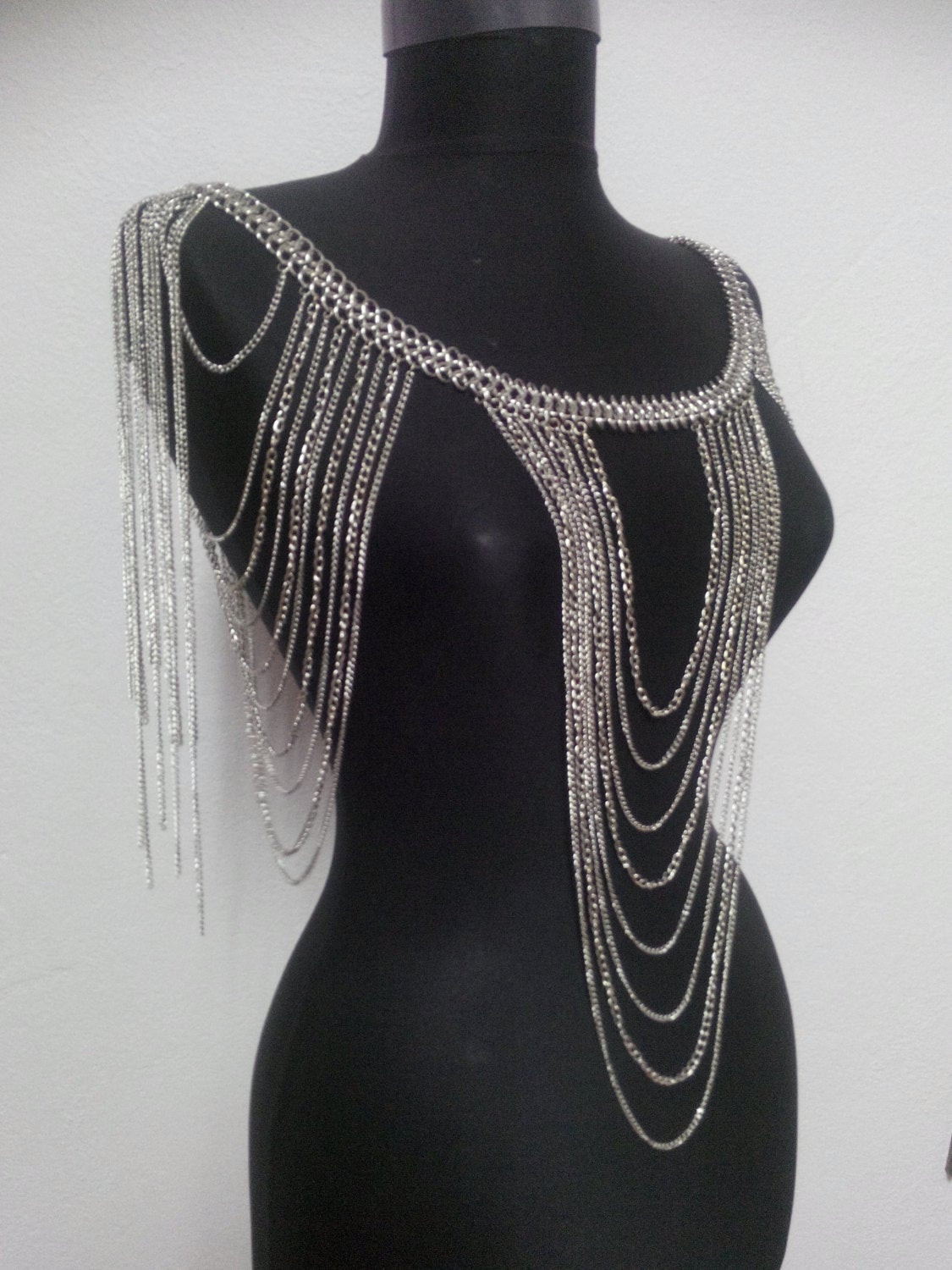 Body Jewelry Necklace
 Silver Body Chain Body chain Shoulder chain Necklace