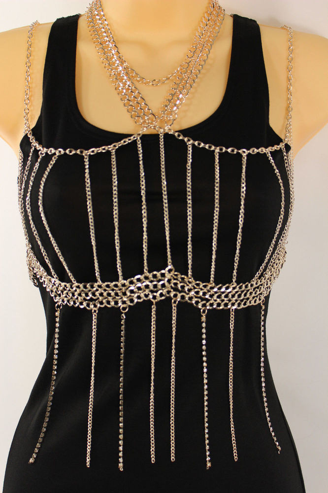 Body Jewelry Necklace
 Women Gold Metal Full Top Body Chain Fashion Jewelry Beach