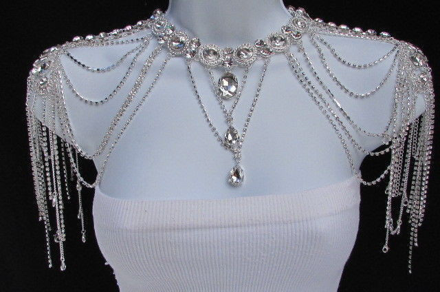 Body Jewelry Silver
 New Women Body Chain Fashion Shoulders Jewelry Silver