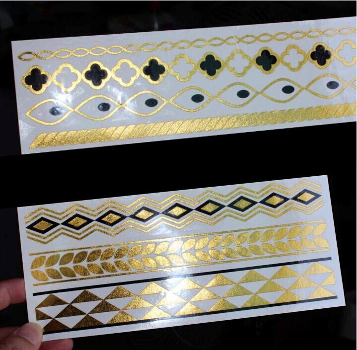 Body Jewelry Stickers
 Aliexpress Buy 6pcs lot 24k gold tattoo stickers