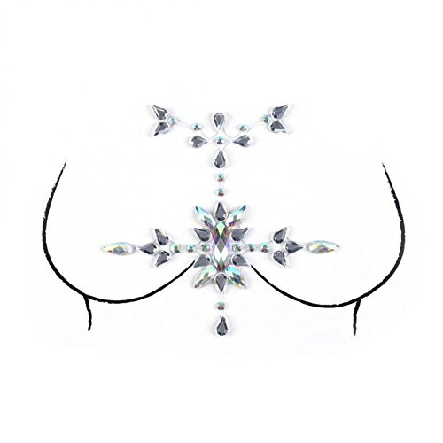 Body Jewelry Stickers
 Amazon 1 Set Nipple Tattoo Crystal Bindi Stickers