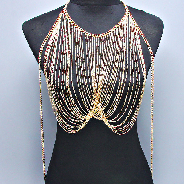 Body Necklace Jewelry
 New Women Gold Shine Body Chain Necklace by ALLABOUTMYJEWELRY