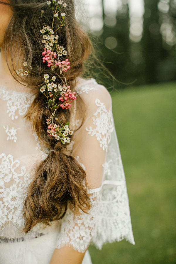 Bohemian Wedding Hairstyle
 20 Gorgeous Wedding Hairstyles with Flowers EverAfterGuide