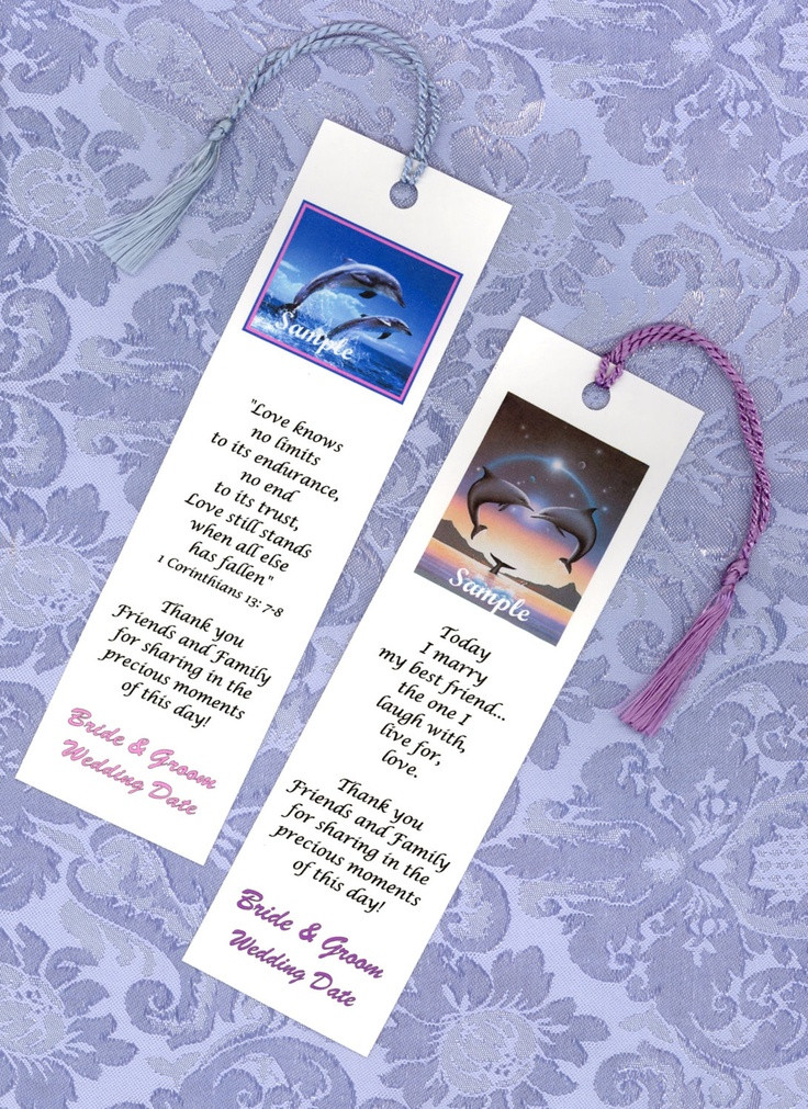 Bookmark Wedding Favors
 Perfect Personalized Wedding Bookmark &KE47