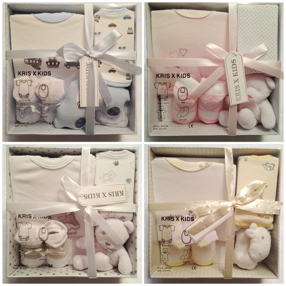 Born Baby Gift Ideas
 NEW BABY BOYS GIRLS GIFT SET 4 PIECE SET GIFT BOX NEWBORN