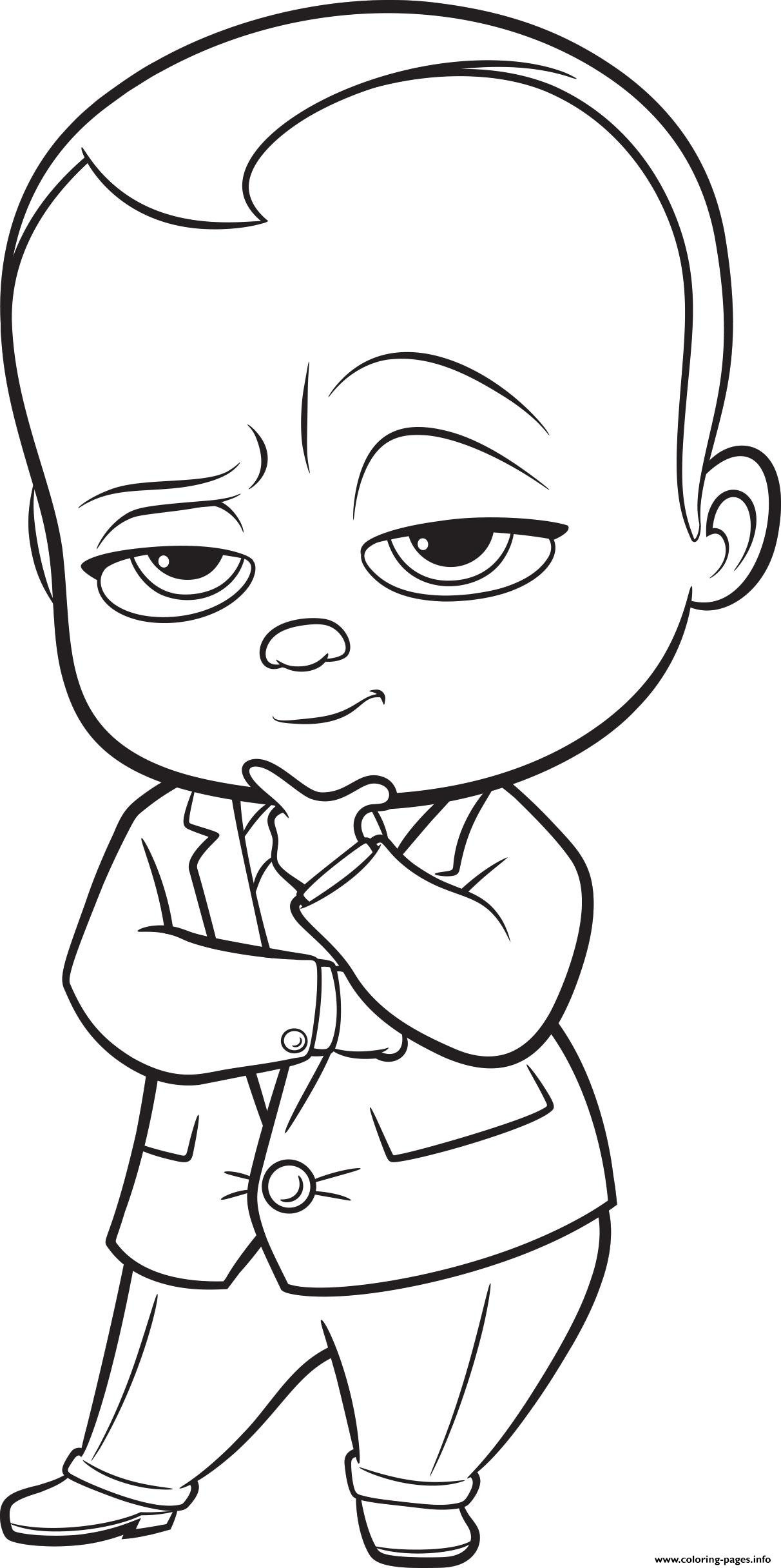 Boss Baby Coloring Pages
 Coloriage Baby Boss pour Enfants Coloring Page For Kids
