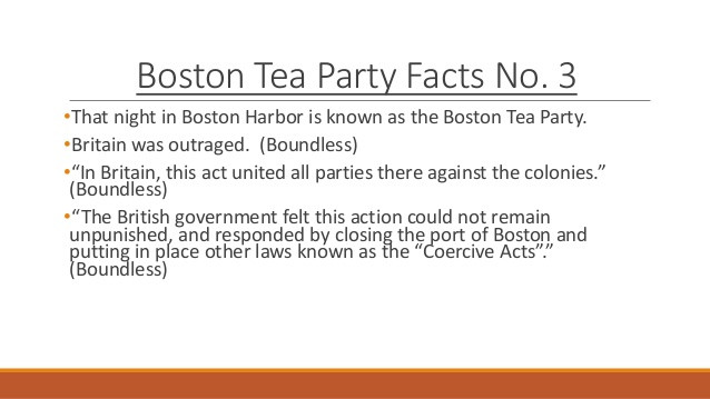 Boston Tea Party Facts For Kids
 Week 3 group project liz jennifer amy