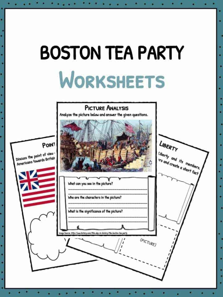 Boston Tea Party Facts For Kids
 Boston Tea Party Facts Information & Worksheets For Kids